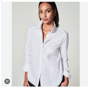 Spanx The Best Button Down; White; Size Large NWT